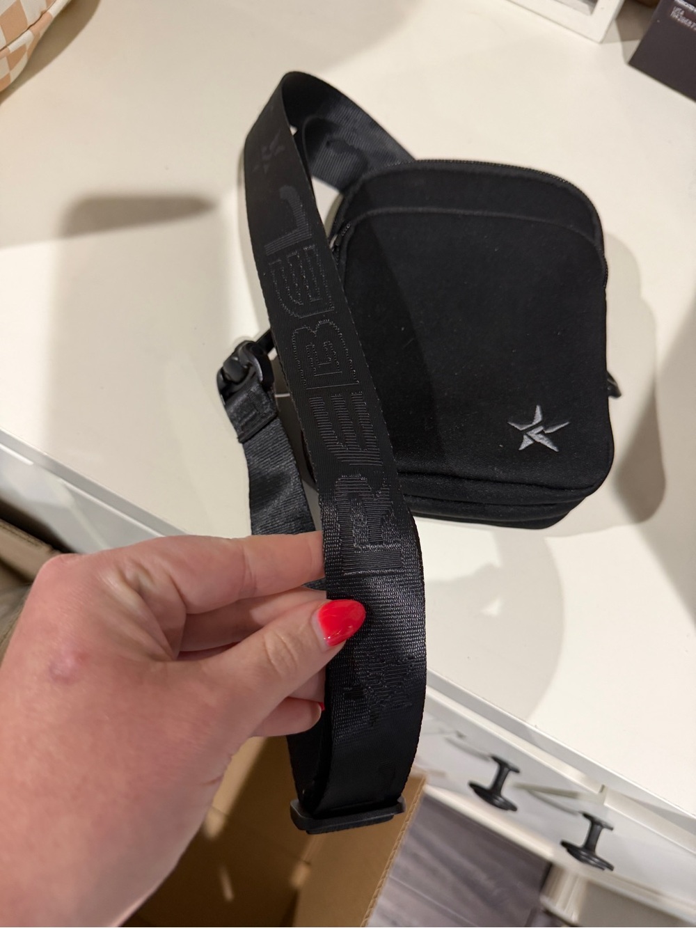 Women's Black Crossbody Pouch Bag - Minimal Everyday Carry- Rebel